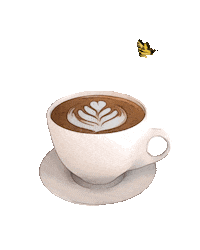 Fearneclementine coffee relax butterfly relaxing Sticker