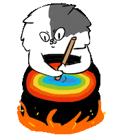 Cat Rainbow Sticker by bimay