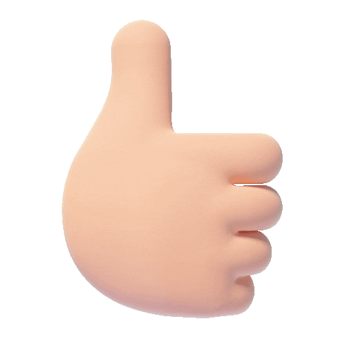3D Thumbs Up Sticker