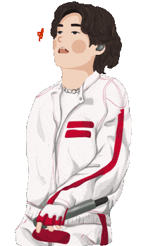 V Jin Sticker by Wooli