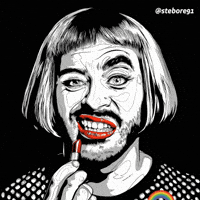 stebore91 gay pride makeup man GIF