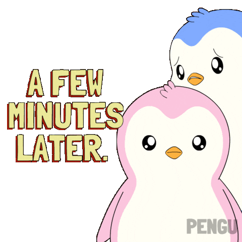 Penguin Waiting Sticker by Pudgy Penguins