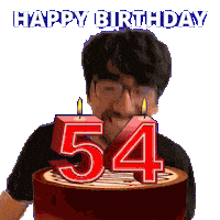 54Th Birthday Sticker