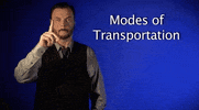 sign language modes of transportation GIF by Sign with Robert