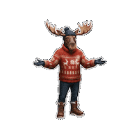 Winter Moose Sticker by Björnsonka