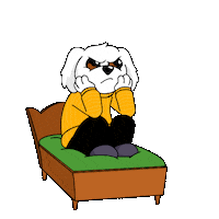 Waiting Patiently Sticker by BoDoggos