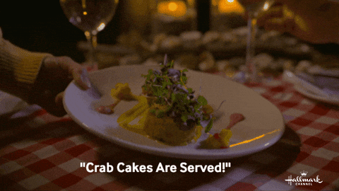 Crab Cakes Dinner GIF by Hallmark Channel