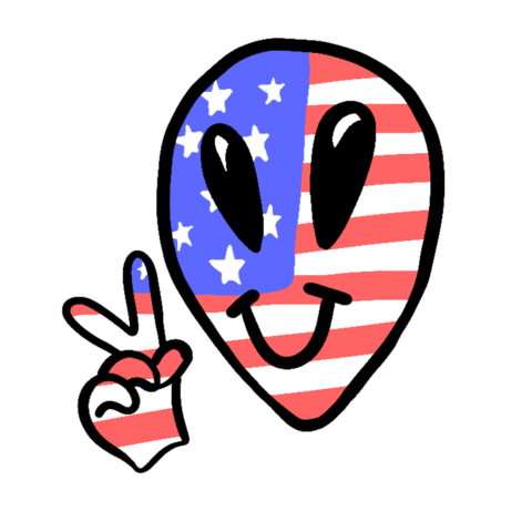 Independence Day Usa Sticker by megan lockhart