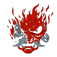 zombietoast future demon samurai silverhand Sticker