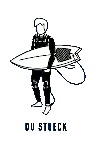 dustueck wave skate surf surfing Sticker
