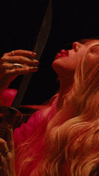 Celiin music red scary artist GIF