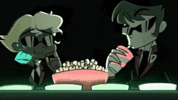 aladd02 giphygifmaker giphygifmakermobile popcorn helluvaboss GIF