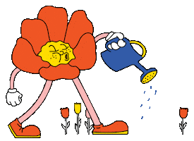 homeworkstudio psychedelic flower gardening shovel Sticker