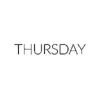 Thursday Sticker by Jennifer Fisher