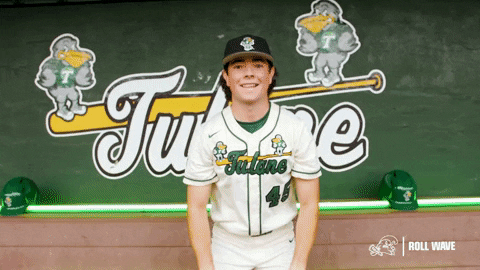 College Baseball Blake GIF by GreenWave