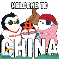 China Team Sticker by Pudgy Penguins
