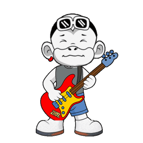 Rock Guitar Sticker by Zhot Music