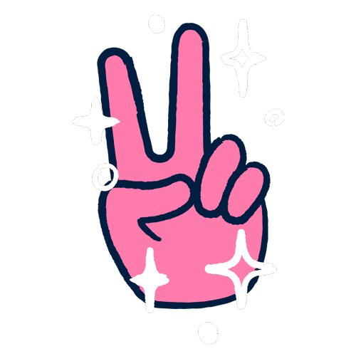 Hand Whiteline Sticker by HumanAfterAll