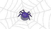 Scared Spider Web Sticker by Simon Super Rabbit