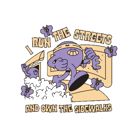 Happy Run Sticker by Bolt