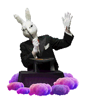 magic rabbit Sticker