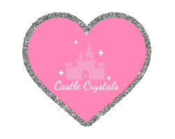 castlecrystals sparkles sparkly pink heart pink castle Sticker