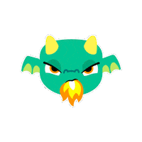 Angry Fire Sticker by Piñata Smashlings