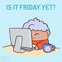 Tired Is It Friday Yet GIF by Happy Homies