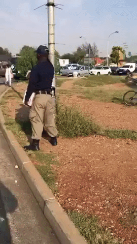 Ekurhuleni Police Officer Slaps Phone From Motorist's Hand