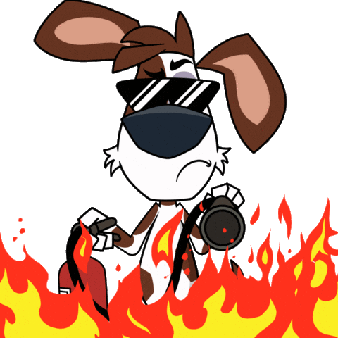 On Fire Burn Sticker by VeeFriends