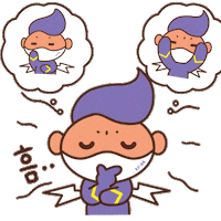 Thinking Happiness Sticker by WEBZEN FRIENDS