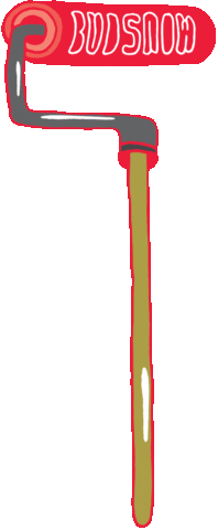 Bud_Snow red tag paint graffiti Sticker