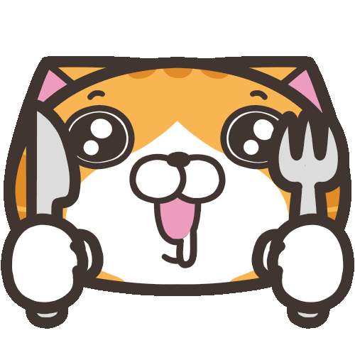 Hungry Cat Sticker by MochiDad