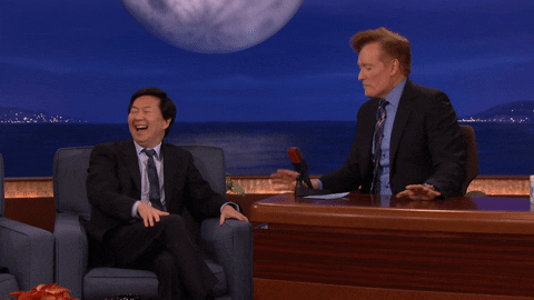 ken jeong laughing GIF by Team Coco
