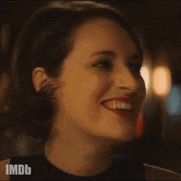 TV gif. Phoebe Waller-Bridge as Fleabag smiles and nods, then turns as her expression shifts to a look of disgust. Text, "Ugh."