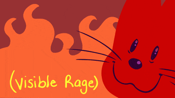 Ziggora cat angry fire mad GIF