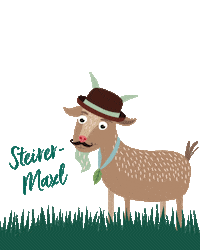 Maluhof goat steiermark hut malu Sticker