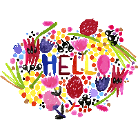 happy flowers Sticker