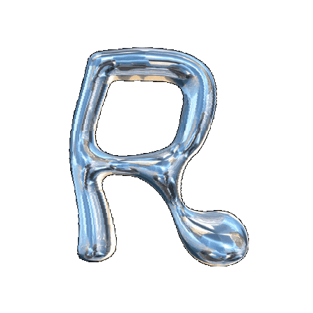 R Font Sticker