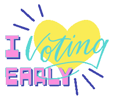 Vote Early Election 2020 Sticker by Mike Perry Studio