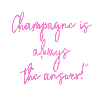 Pink Champagne Sticker by Theposhdolls