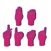 Sign Language Pink Sticker