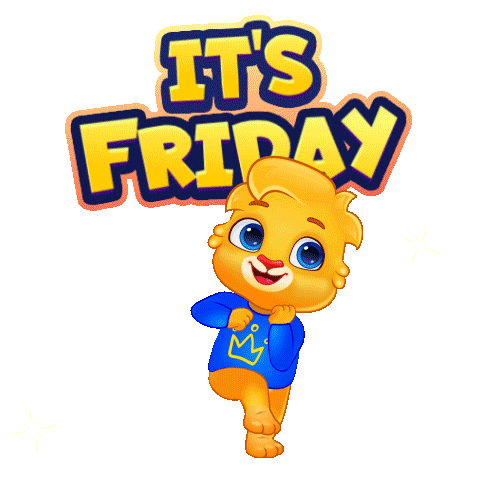 Its Friday Sticker by Lucas and Friends by RV AppStudios