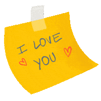 Post It I Love You Sticker