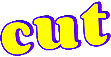 text cut Sticker