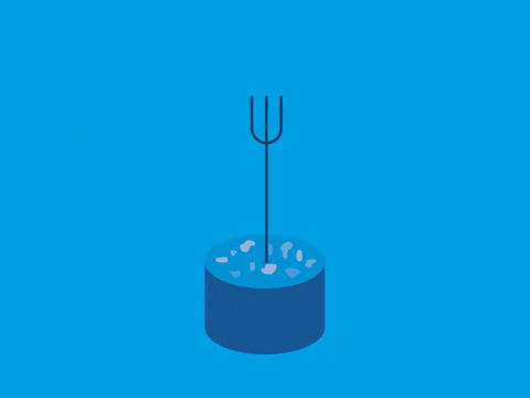 Optimopti giphyupload blue sausage fork GIF