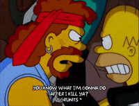 homer simpson fighting GIF