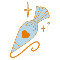 Mirror Piping Sticker by Funny Face Bakery