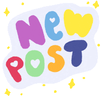 Post Glitter Sticker