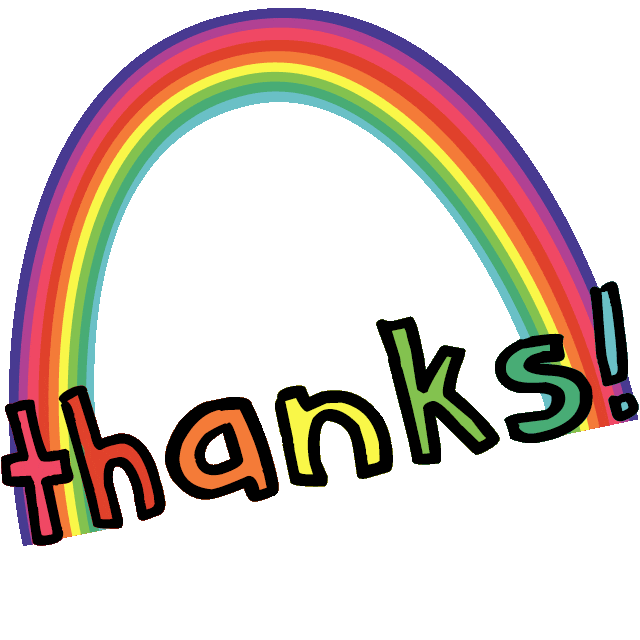 Rainbow Thank You Sticker